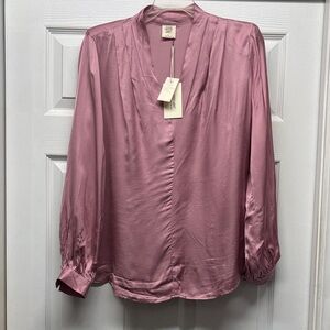 Good Hart Silky Pink Blouse for Women Medium